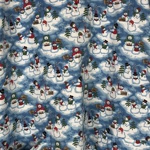 SCRUB TOP Winter Snowman pattern 2X